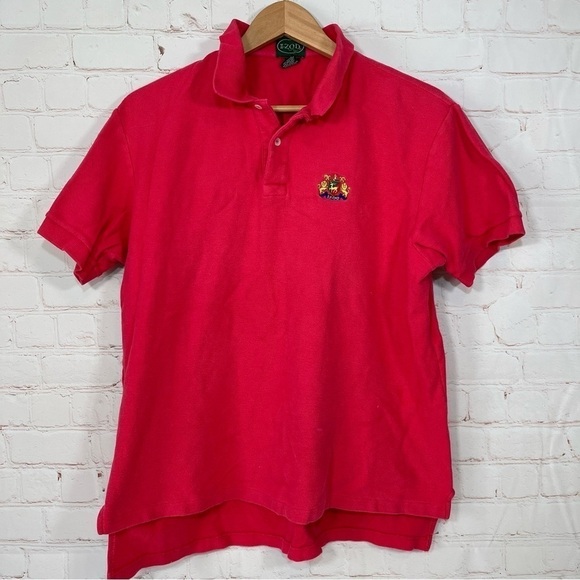 Vintage IZOD Polo Shirt Mens XL Pink Embroidered Crest Made In USA Short Sleeve - Picture 1 of 8